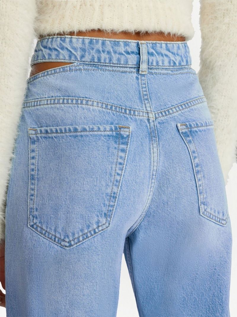 Blue Le High 'n' Tight Straight-leg Jeans