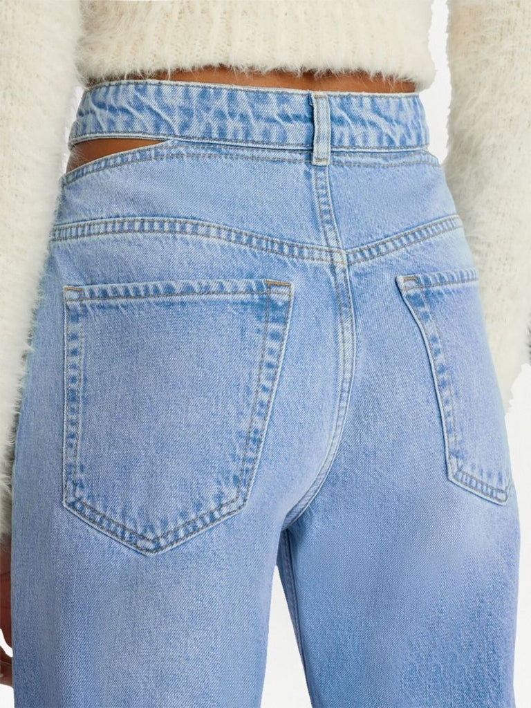 Blue Le High 'n' Tight Straight-leg Jeans