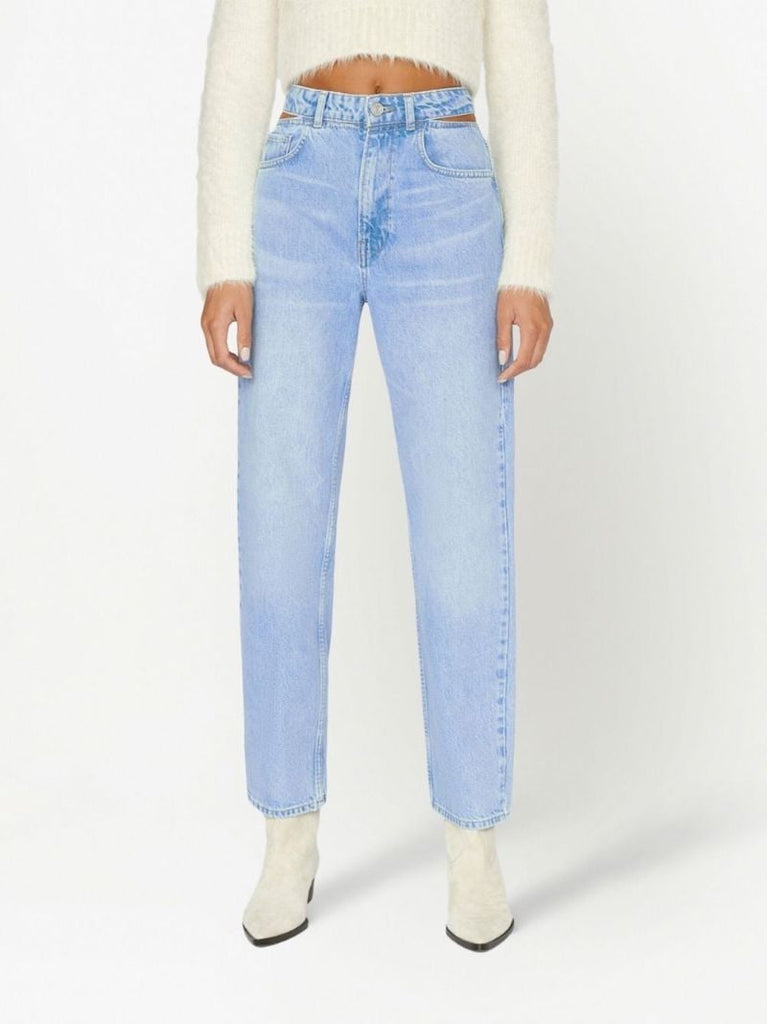 Blue Le High 'n' Tight Straight-leg Jeans