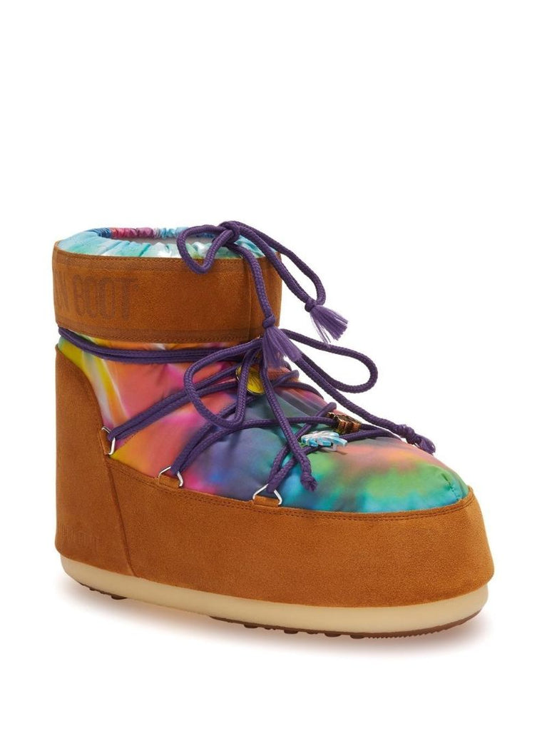 X Moon Boot Brown Icon Low Tie-dye Boots