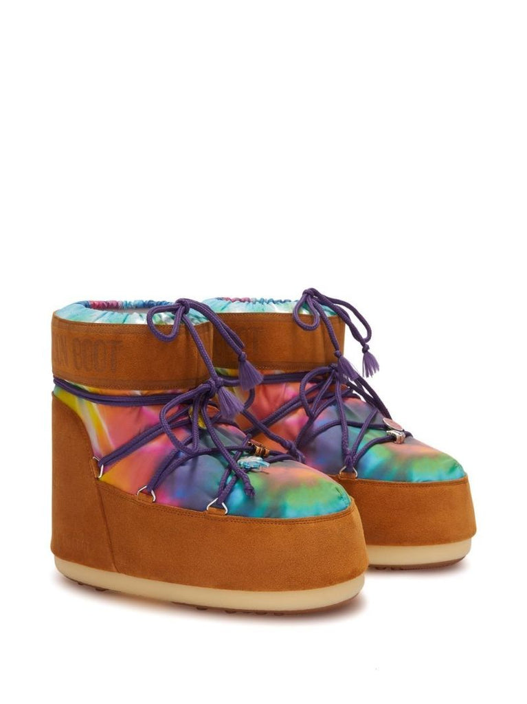 X Moon Boot Brown Icon Low Tie-dye Boots