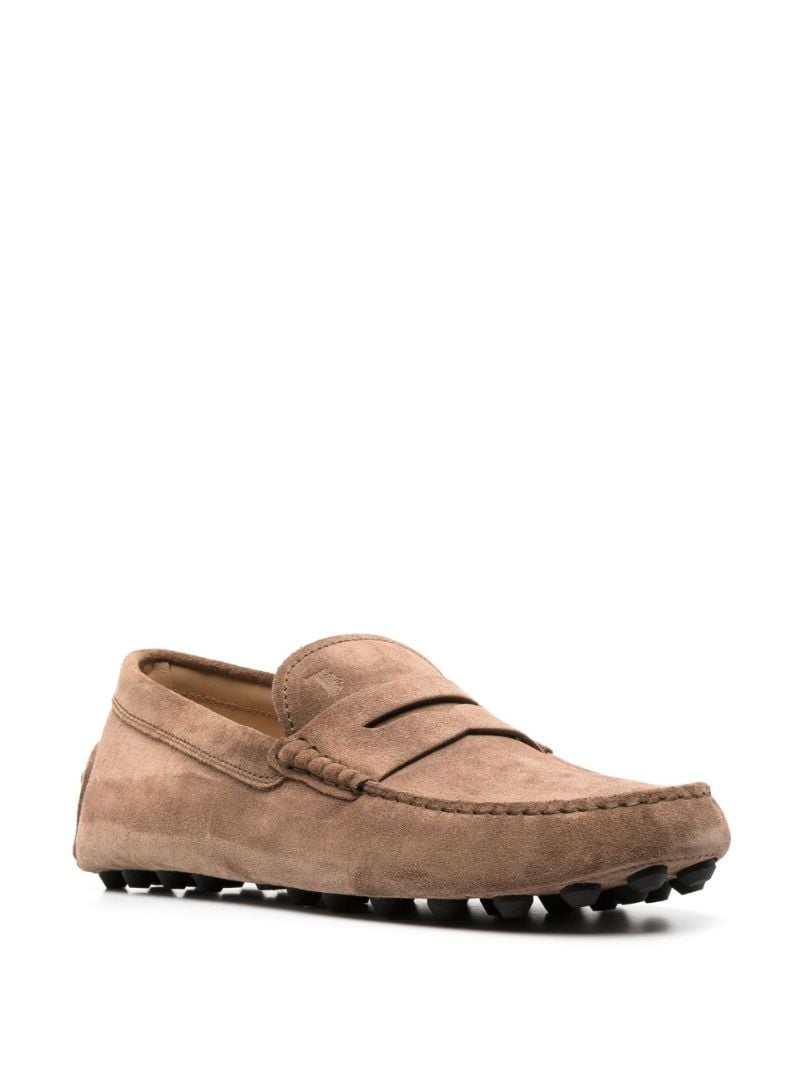 Brown City Gommino Suede Loafers