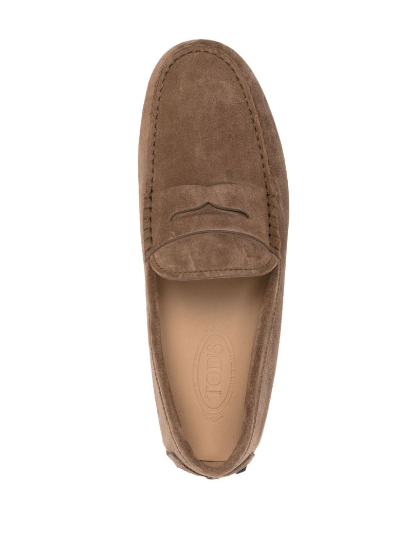Brown City Gommino Suede Loafers