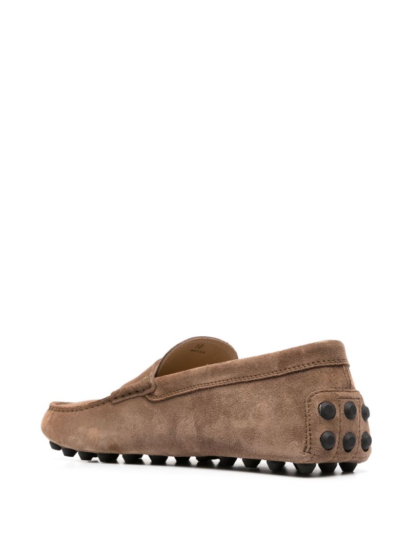 Brown City Gommino Suede Loafers