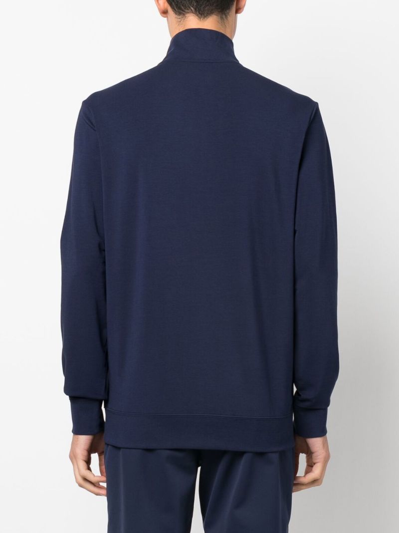 Blue Logo-embroidered Sweatshirt