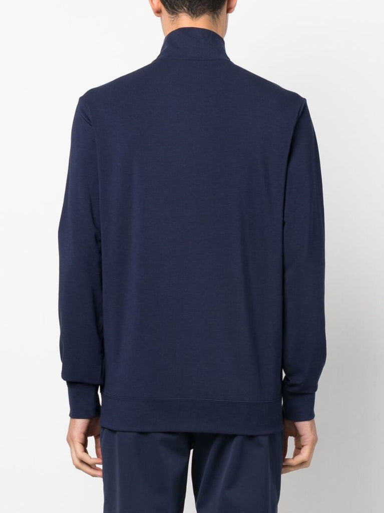 Blue Logo-embroidered Sweatshirt