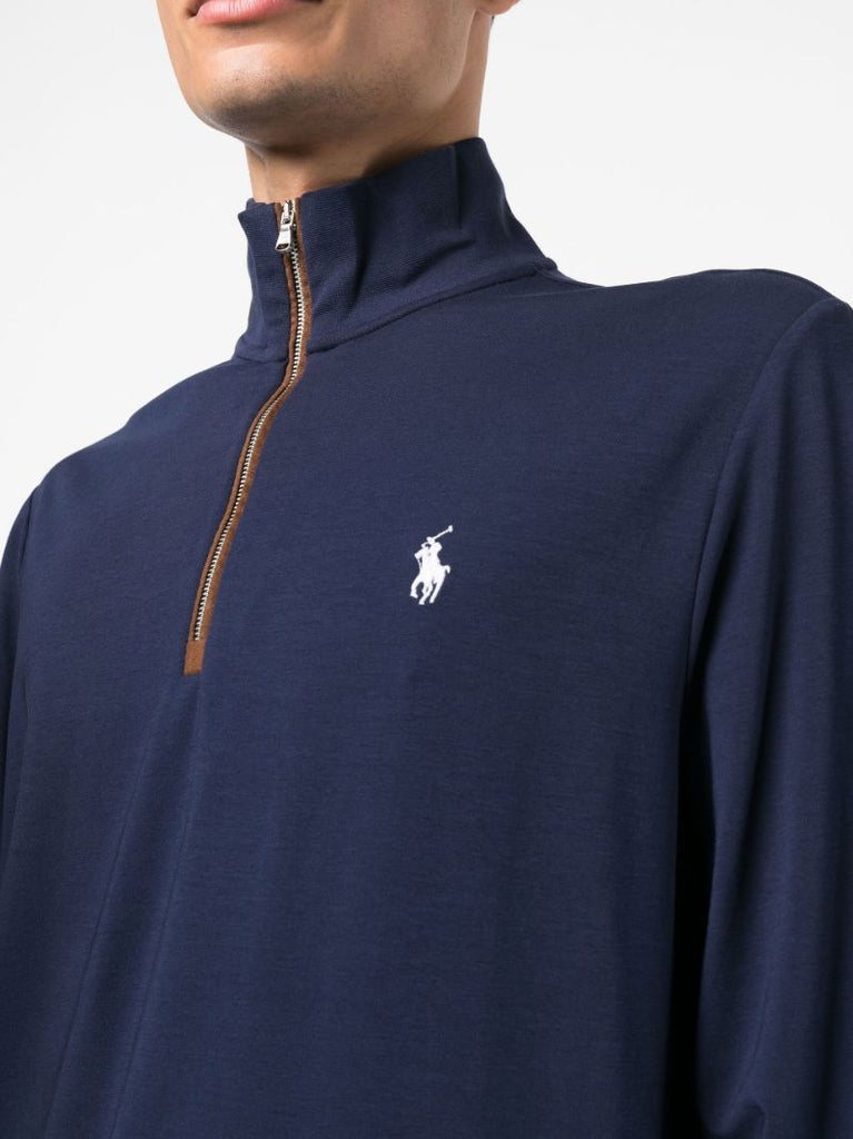 Blue Logo-embroidered Sweatshirt