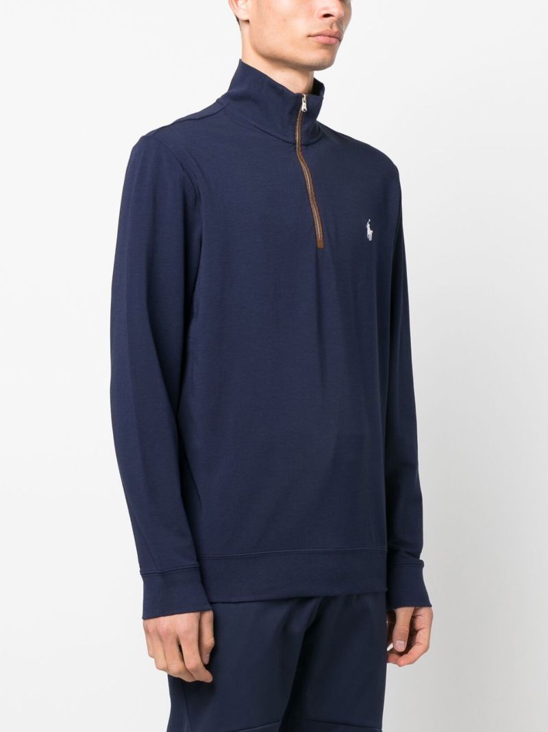 Blue Logo-embroidered Sweatshirt