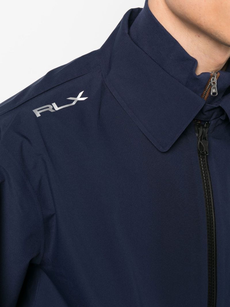 Blue Ace Logo-embroidered Windbreaker Jacket