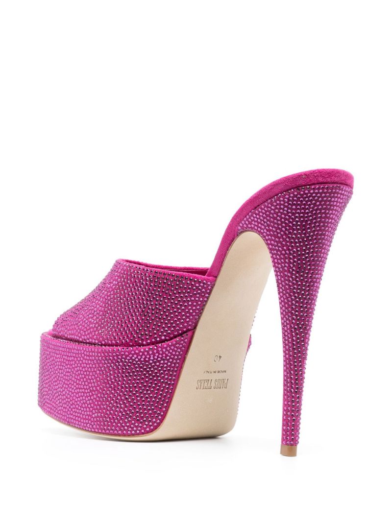 Pink Holly Marina 130 Crystal Platform Mules