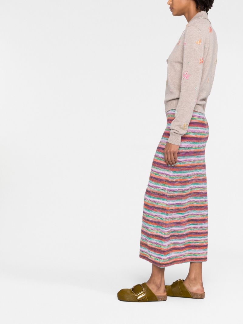 Neutral Floral Embroidered Cashmere Sweater