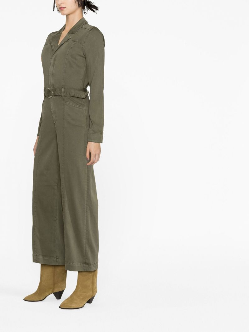Green Anessa Belted Jumpsuit
