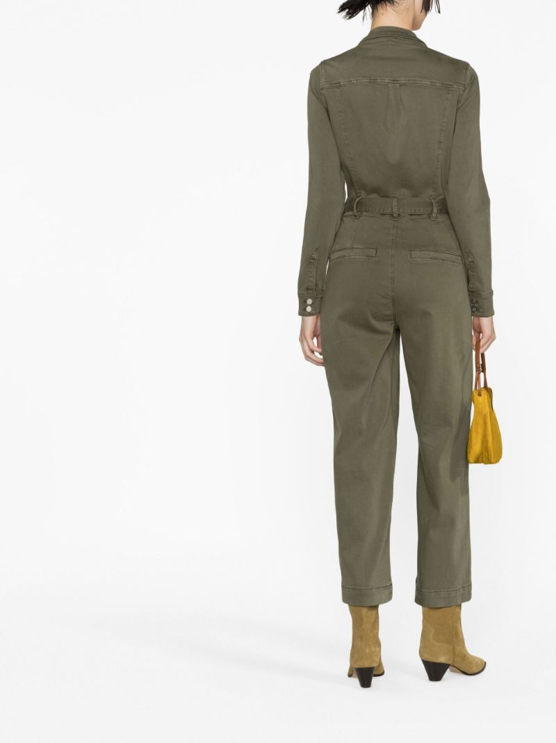 Green Anessa Belted Jumpsuit