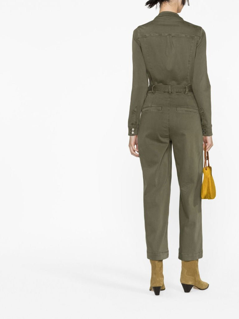 Green Anessa Belted Jumpsuit