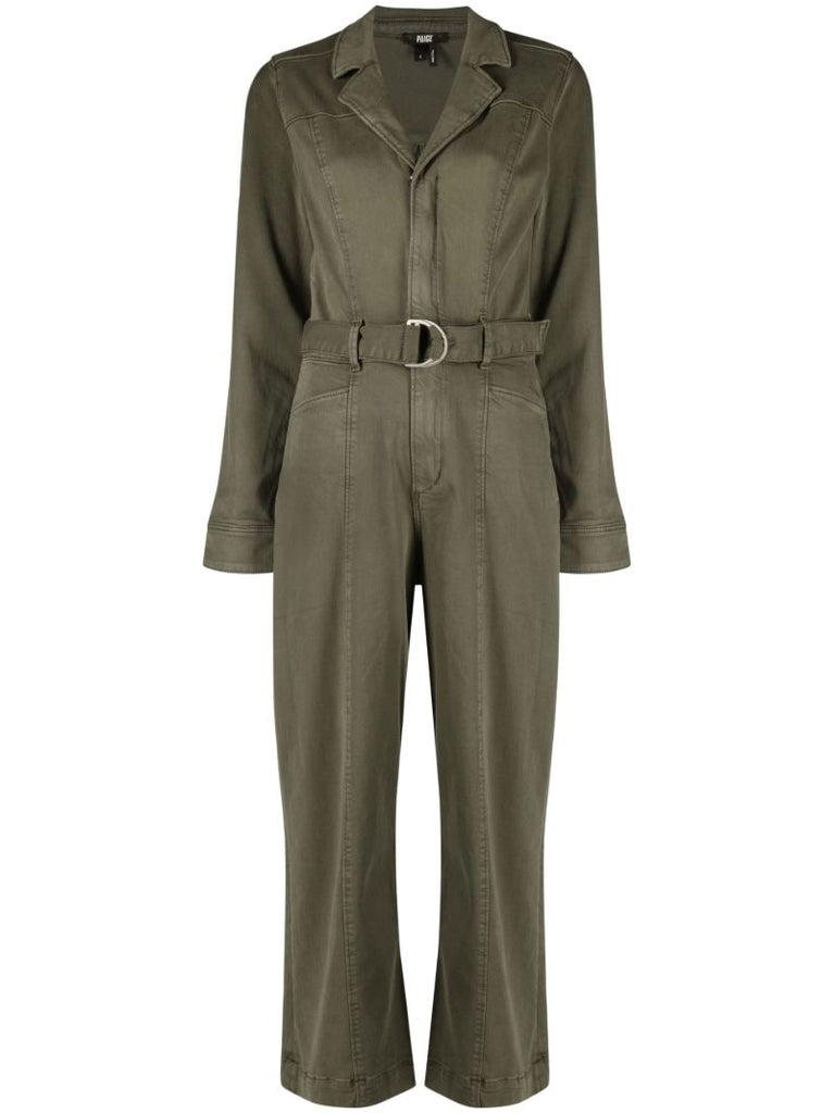Green Anessa Belted Jumpsuit