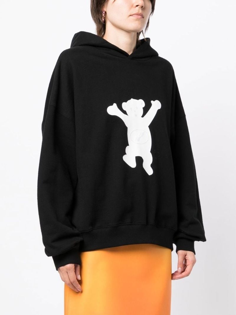 Black Teddy Logo Hoodie