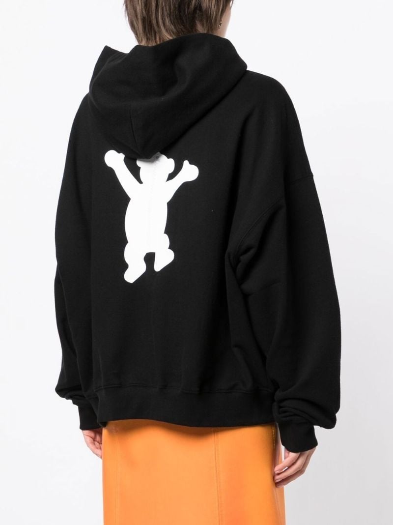 Black Teddy Logo Hoodie