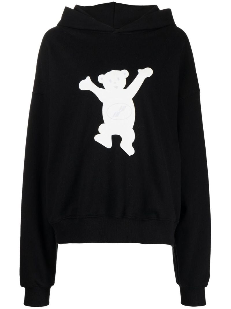 Black Teddy Logo Hoodie