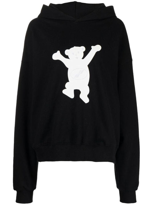 Black Teddy Logo Hoodie