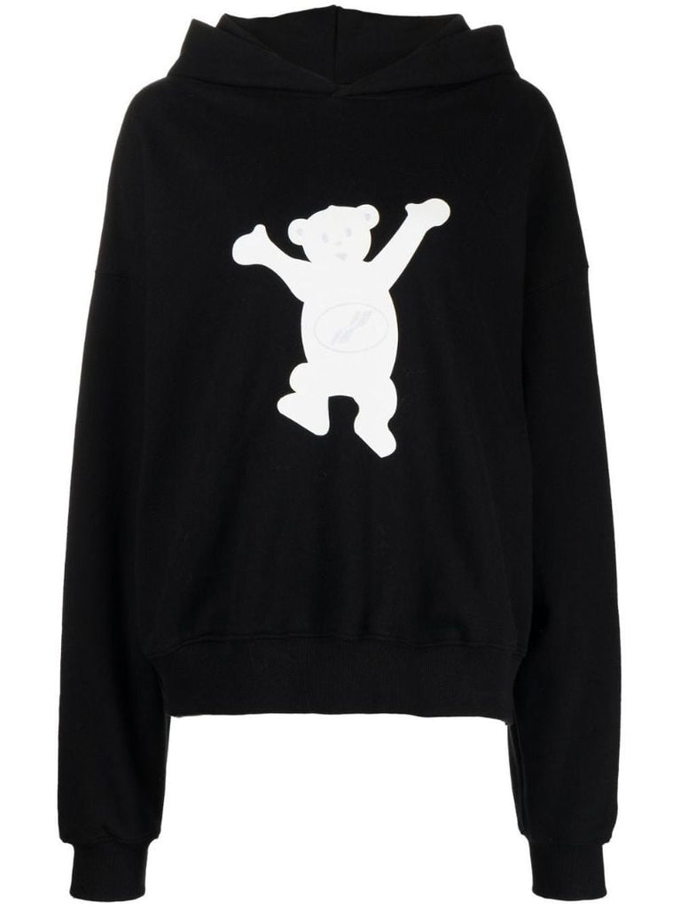Black Teddy Logo Hoodie