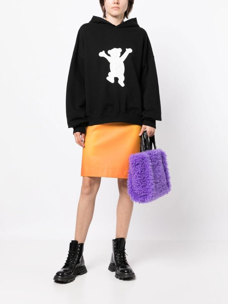 Black Teddy Logo Hoodie