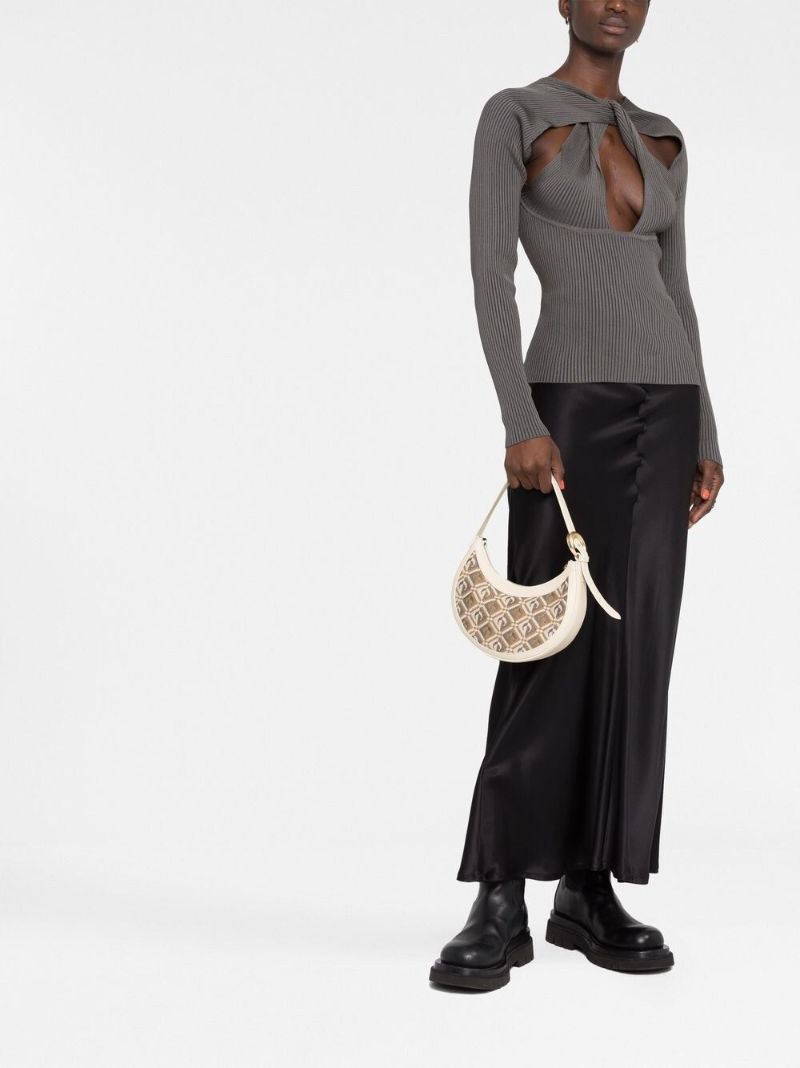 Neutral Moon Diamant Jacquard Shoulder Bag