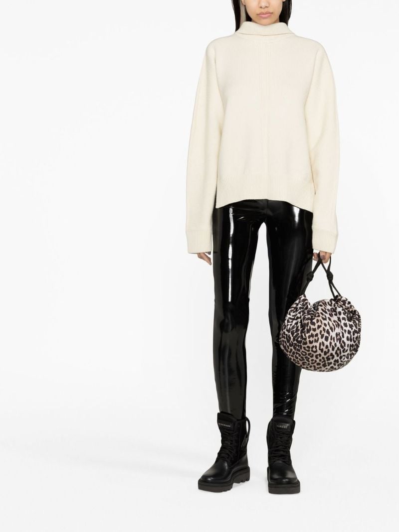 Black High Waist Faux Leather Leggings