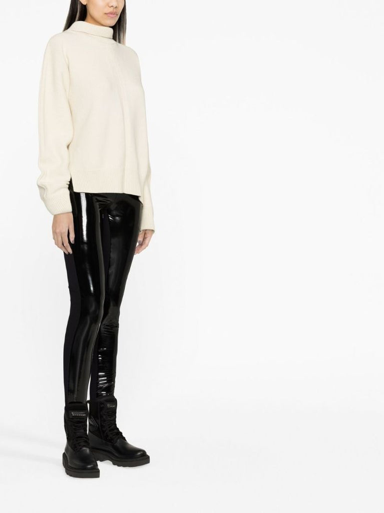 Black High Waist Faux Leather Leggings