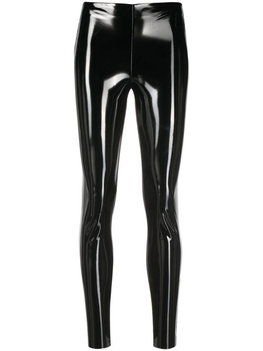Black High Waist Faux Leather Leggings
