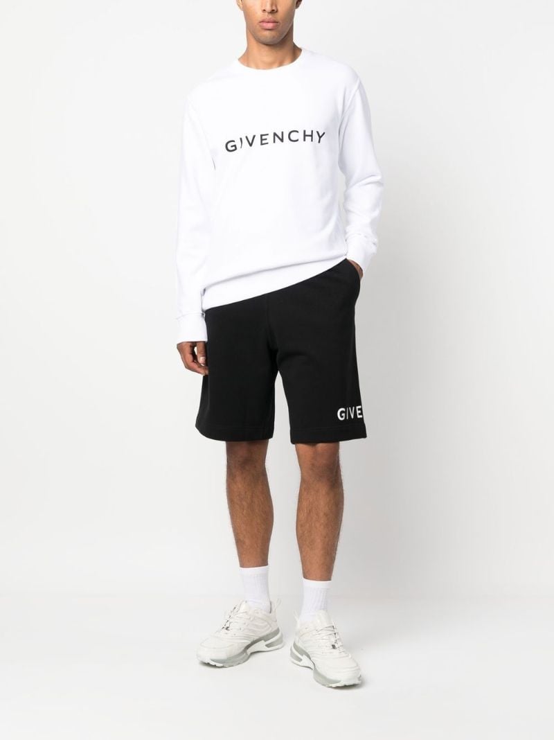 Black Logo Print Track Shorts