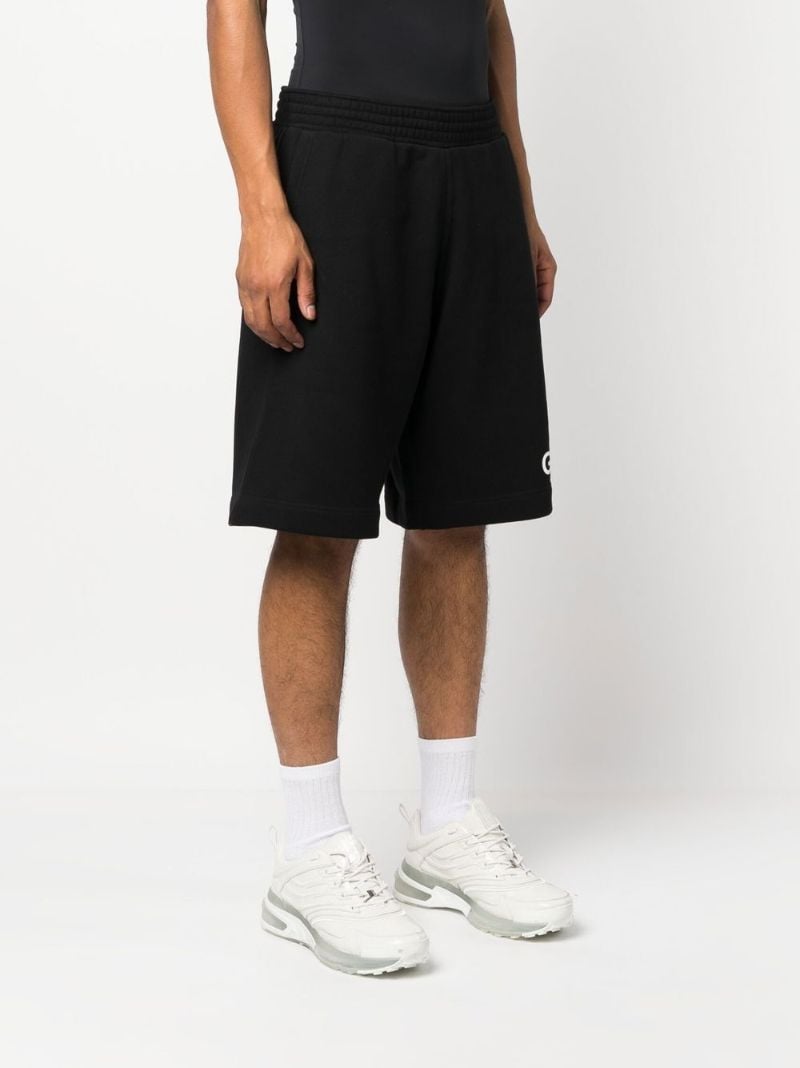 Black Logo Print Track Shorts