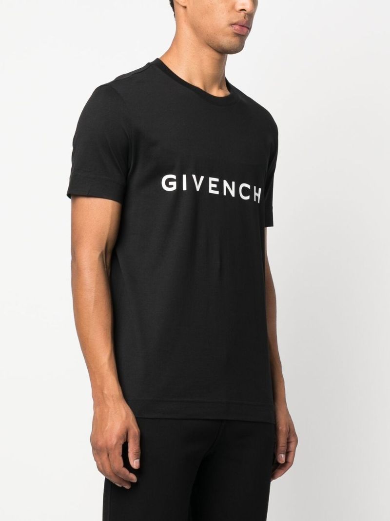 Black Logo Print Cotton T-shirt