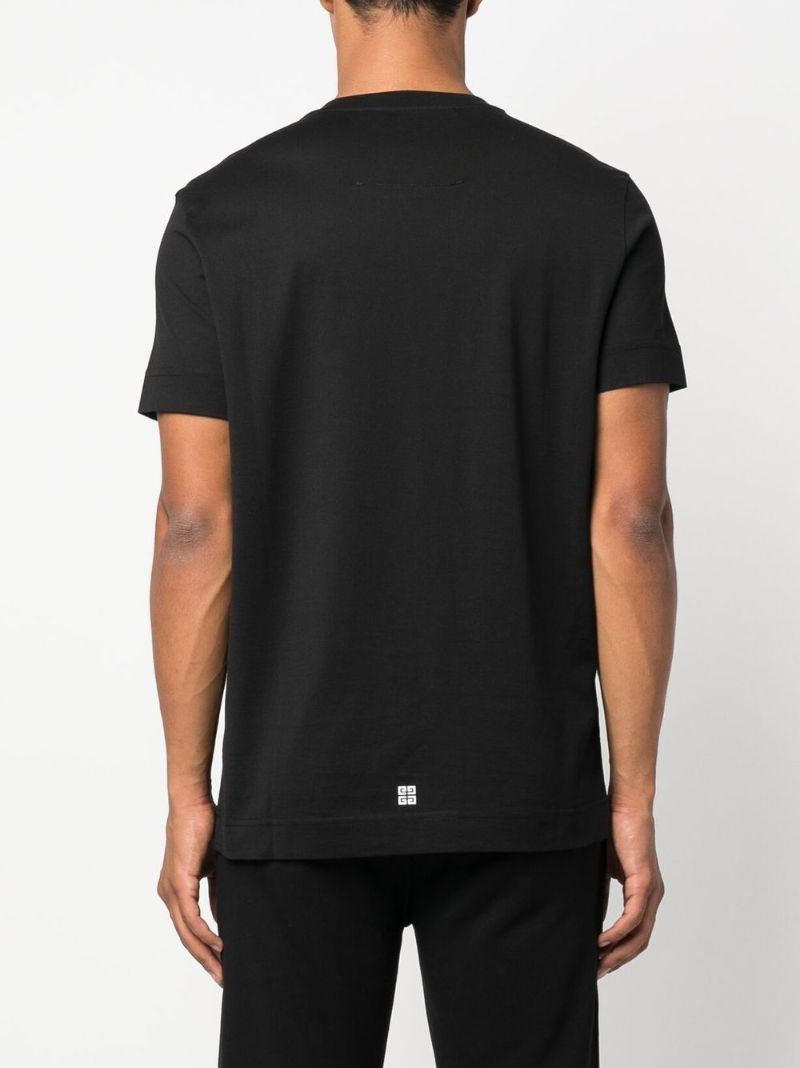 Black Logo Print Cotton T-shirt