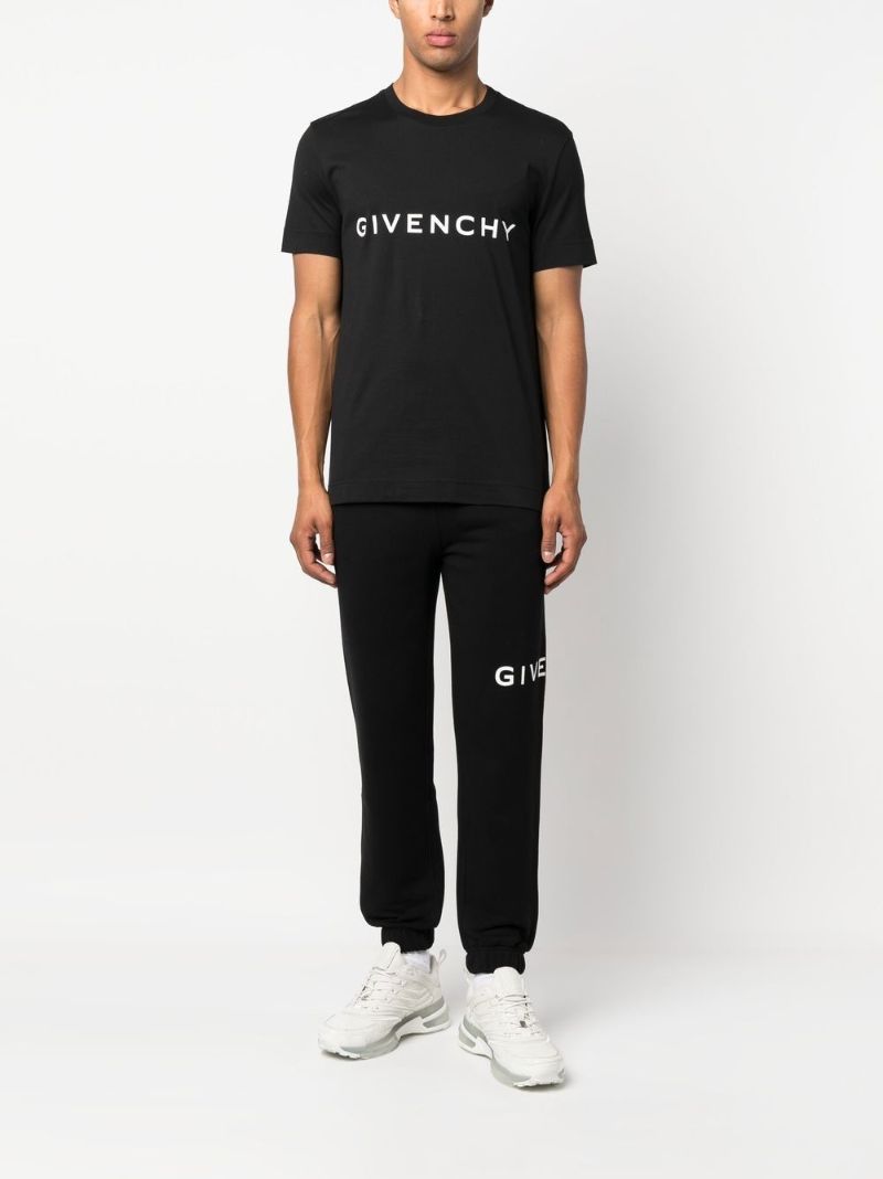 Black Logo Print Cotton T-shirt