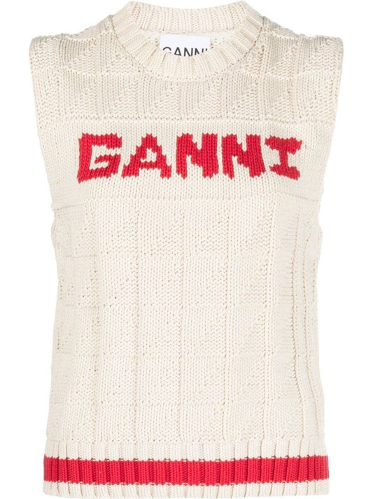 Neutral Rope Knit Vest