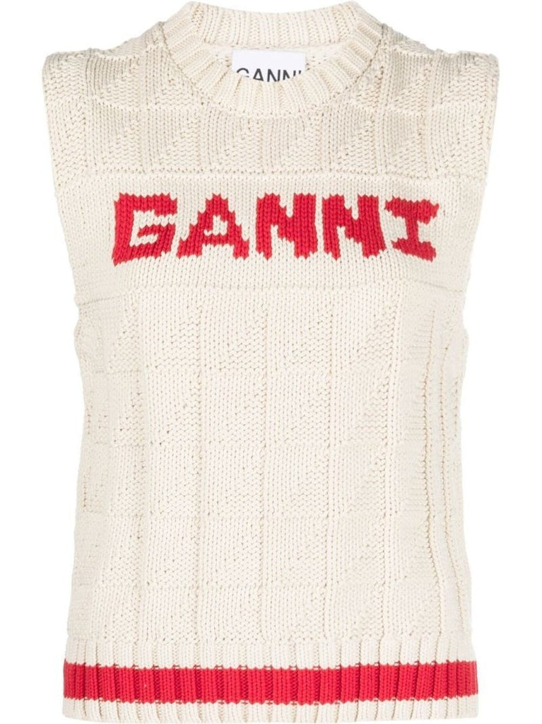 Neutral Rope Knit Vest