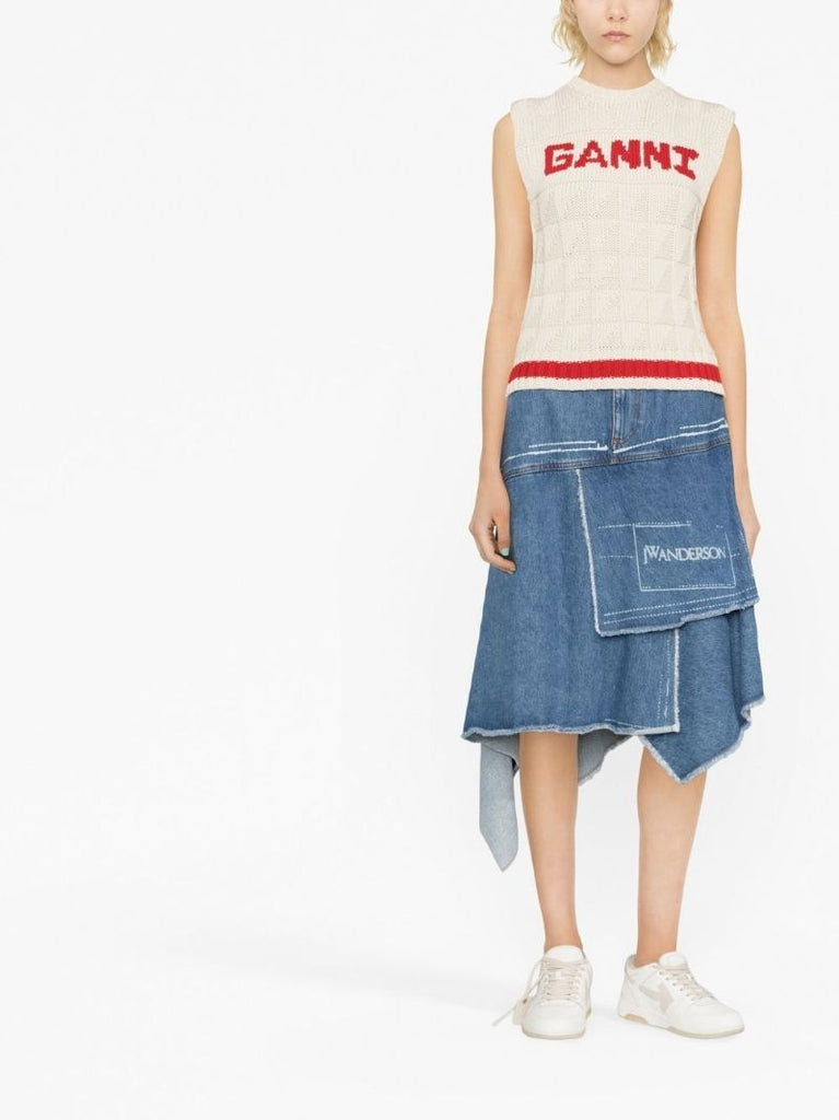 Neutral Rope Knit Vest