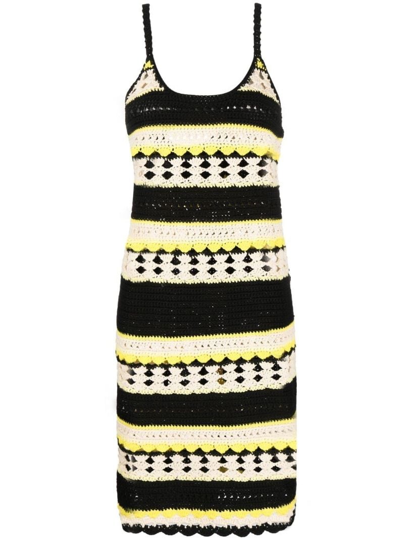 Black Crochet Mini Dress