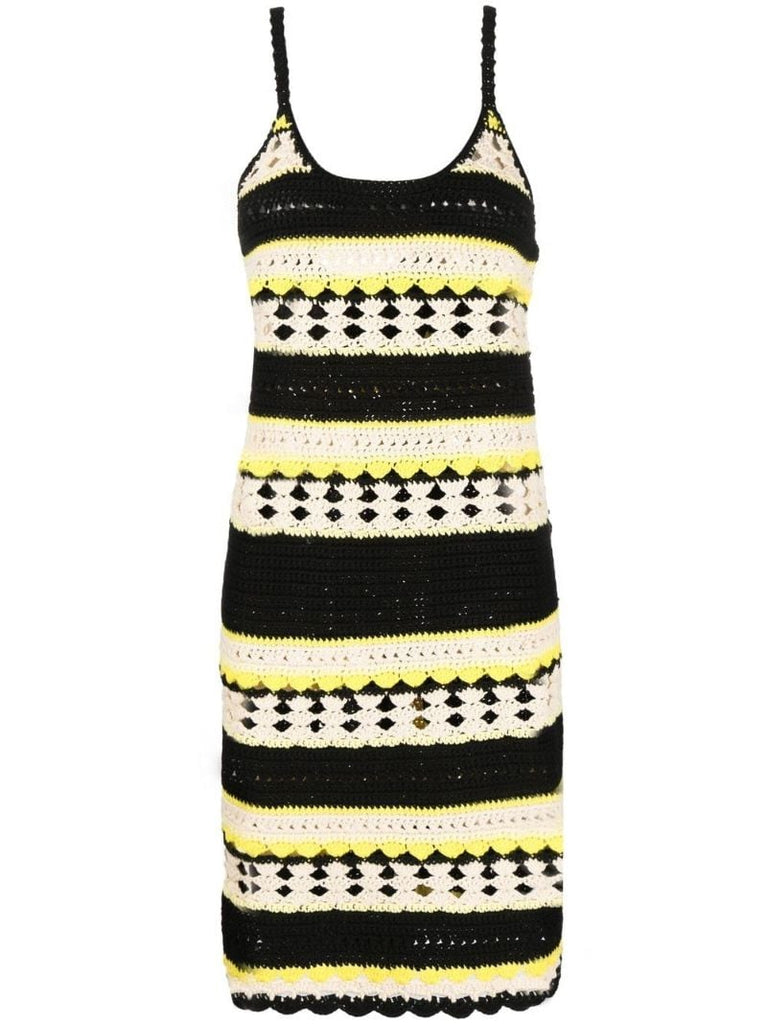 Black Crochet Mini Dress