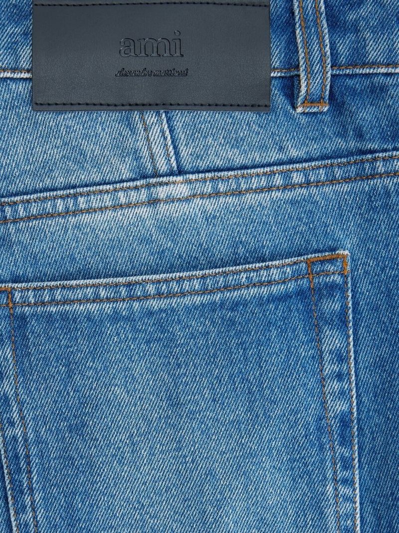 Blue Mid-rise Flared Jeans