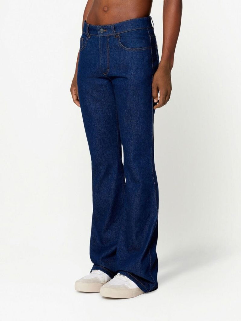 Blue Mid-rise Bootcut Jeans