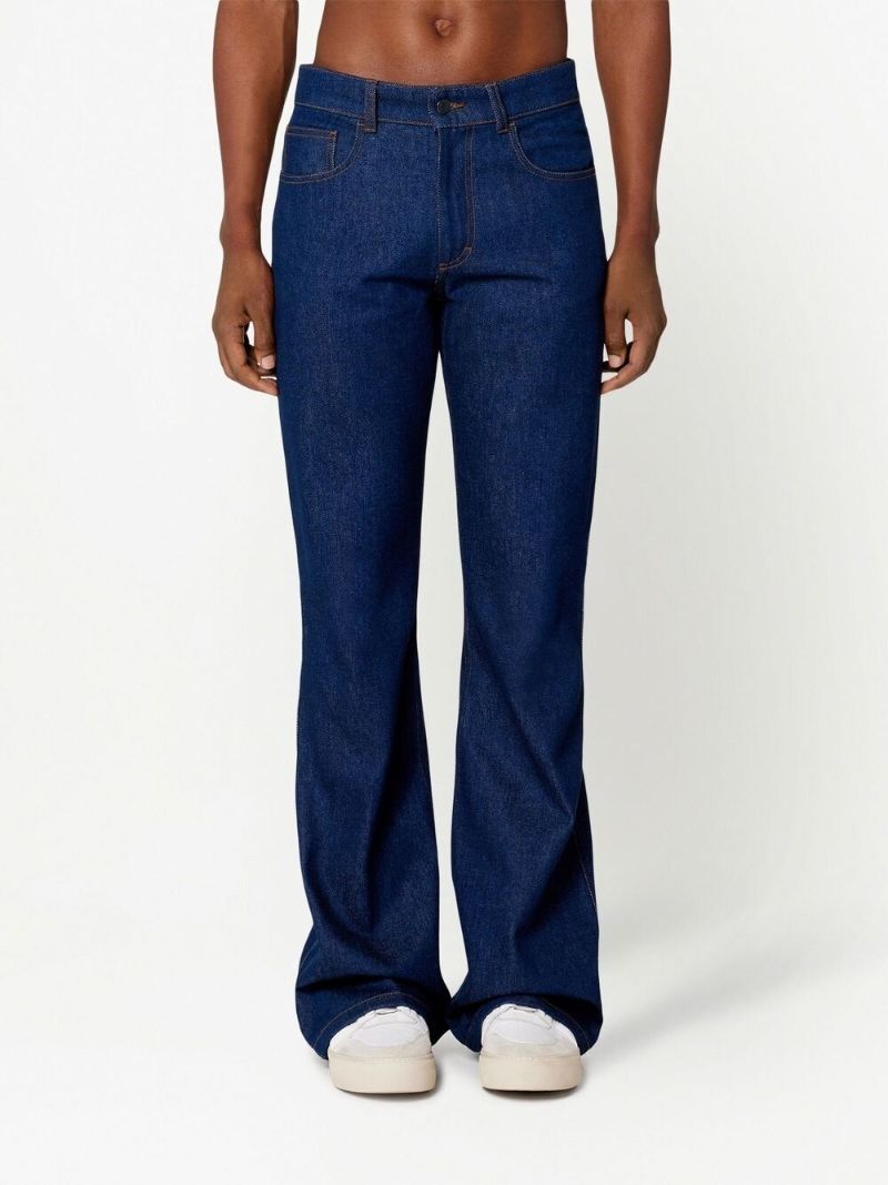 Blue Mid-rise Bootcut Jeans