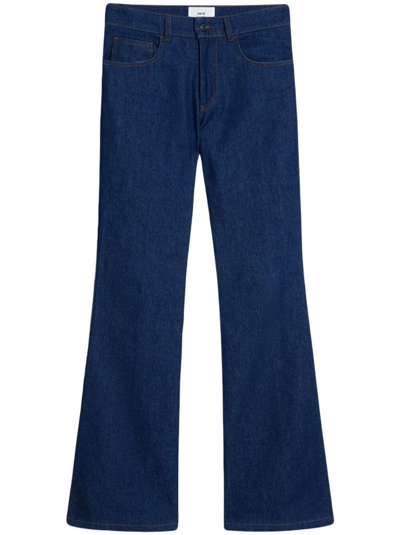 Blue Mid-rise Bootcut Jeans