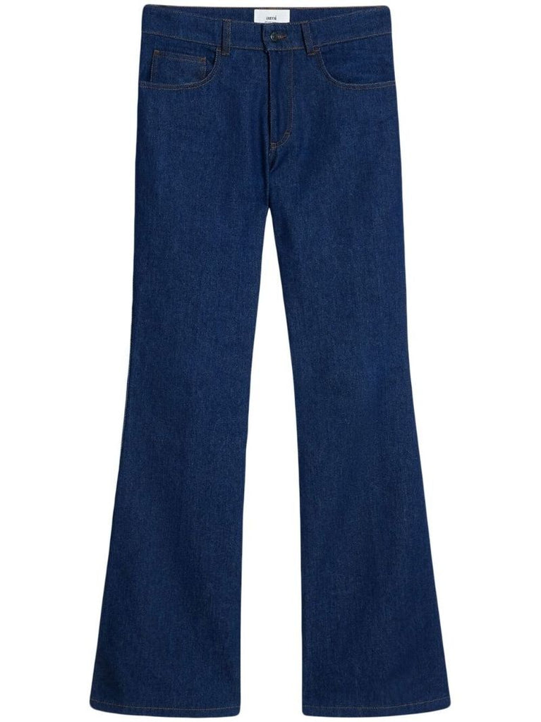 Blue Mid-rise Bootcut Jeans