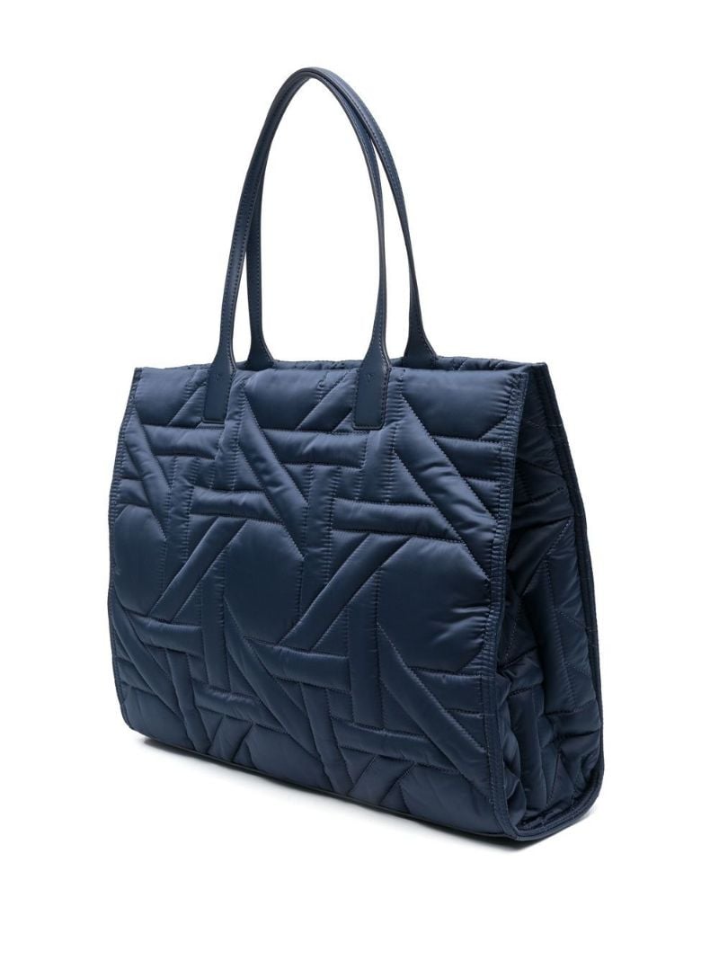 Blue Ella Logo Quilted Tote Bag