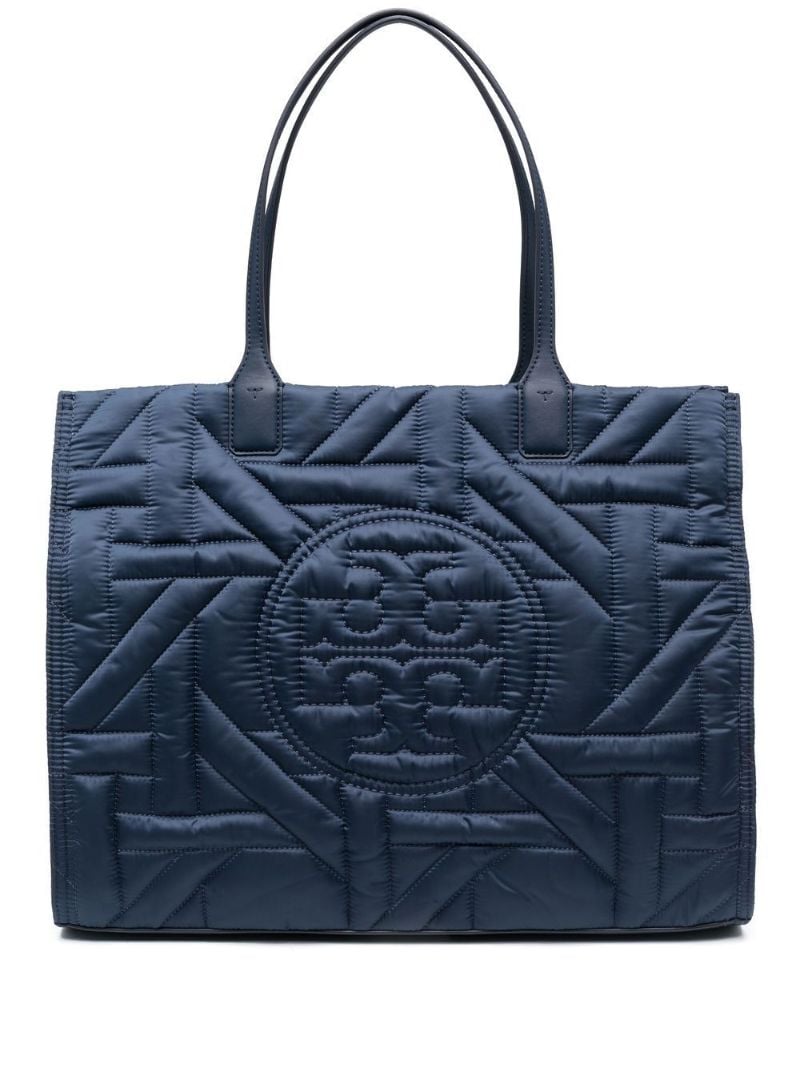 Blue Ella Logo Quilted Tote Bag