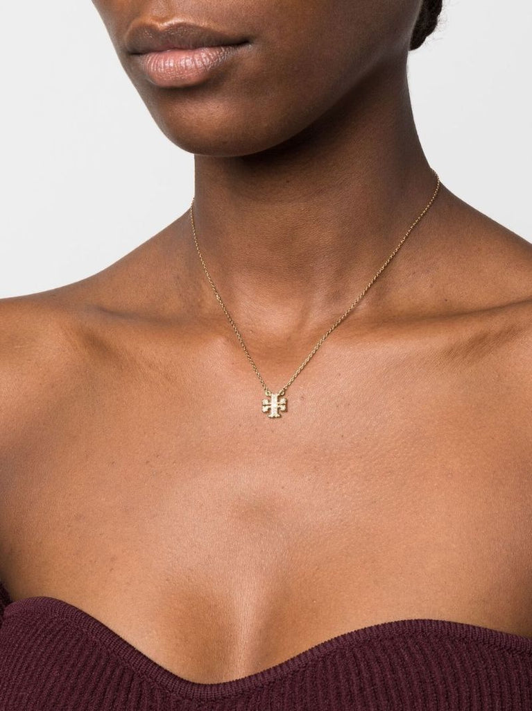 Gold Plated Kira Double T Necklace and Earring Set