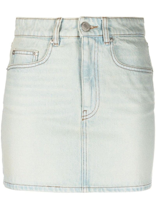 Blue Denim Mini Skirt