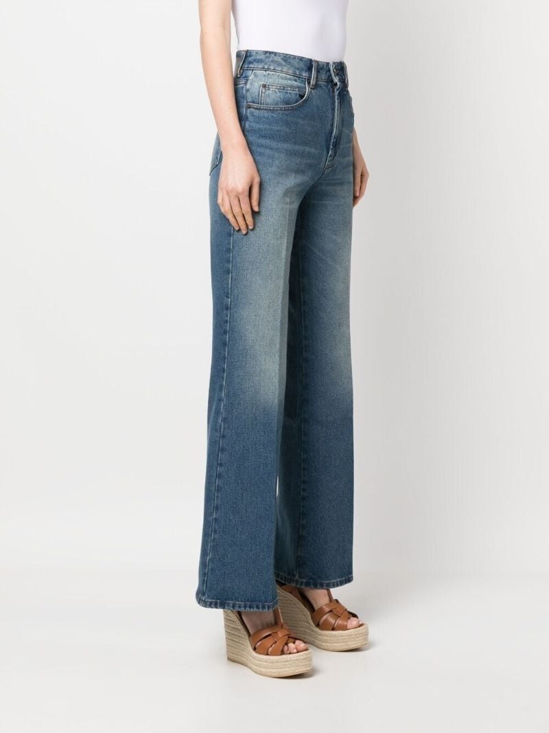 Blue High-rise Bootcut Jeans