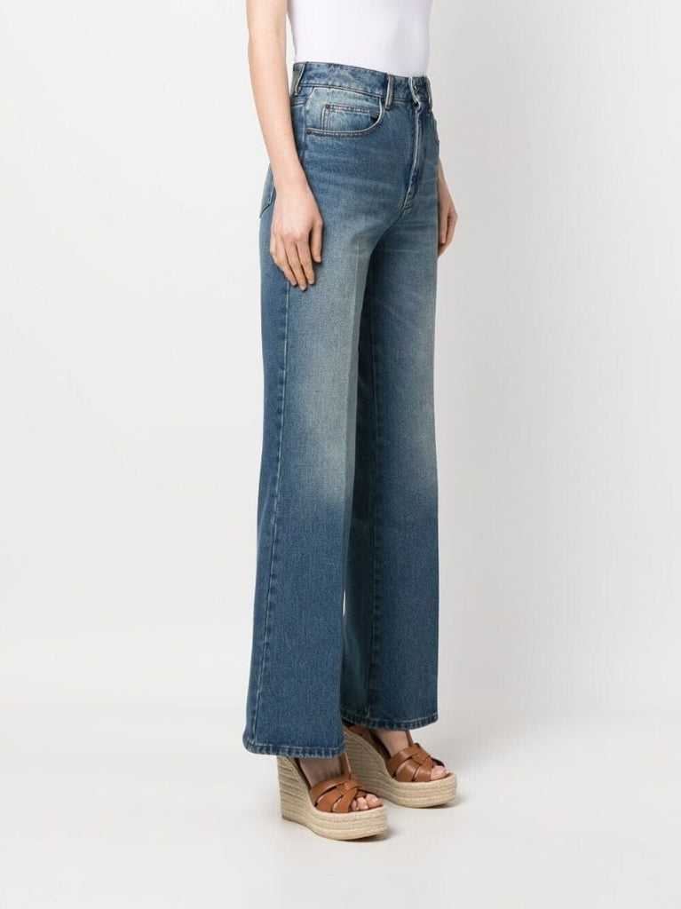 Blue High-rise Bootcut Jeans